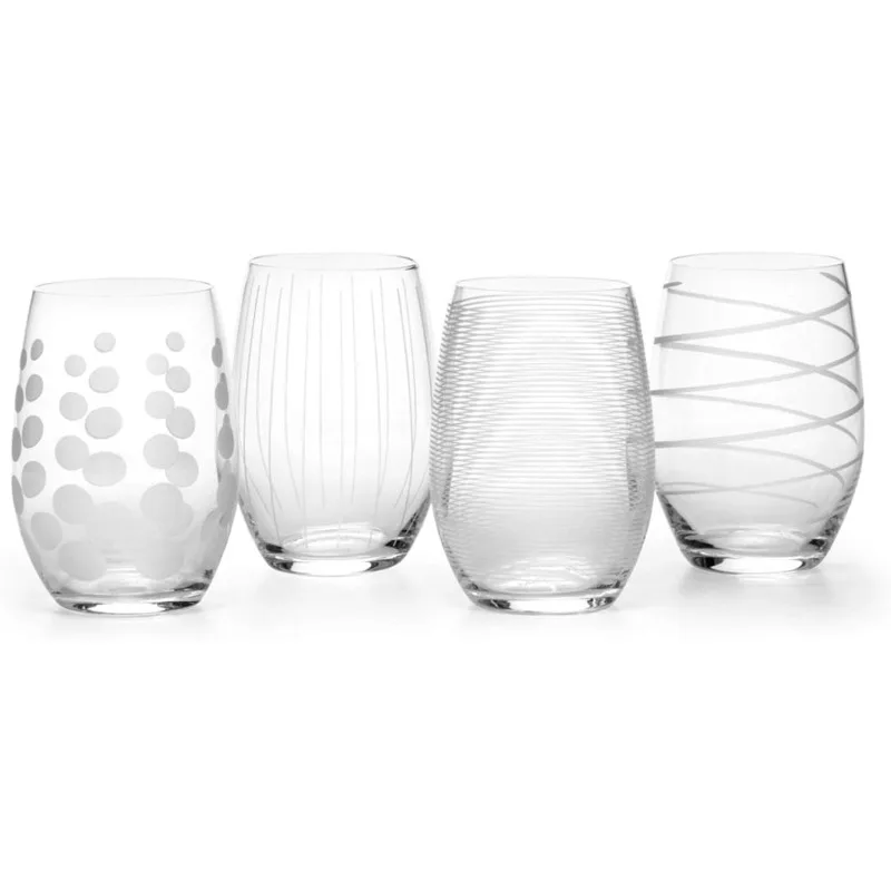 

5095528 Cheers Stemless Wine Glass, 17-Ounce, Set of 4, Clear