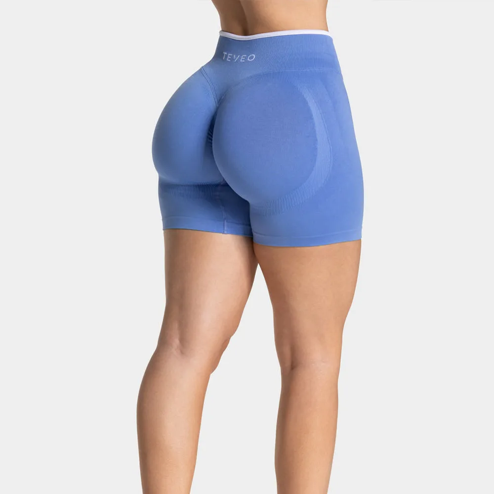 

TEVEO Seamless Yoga Shorts Outdoor Exterior-Wearing Hip-Lifter Sports Shorts for Fitness
