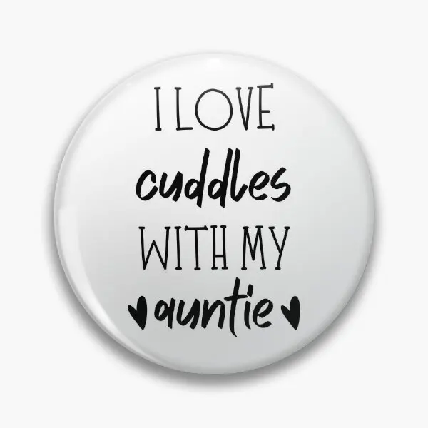 I Love Cuddles With My Auntie Cute Aunt  Soft Button Pin Lapel Pin Women Cartoon Jewelry Fashion Hat Brooch Creative Collar Gift