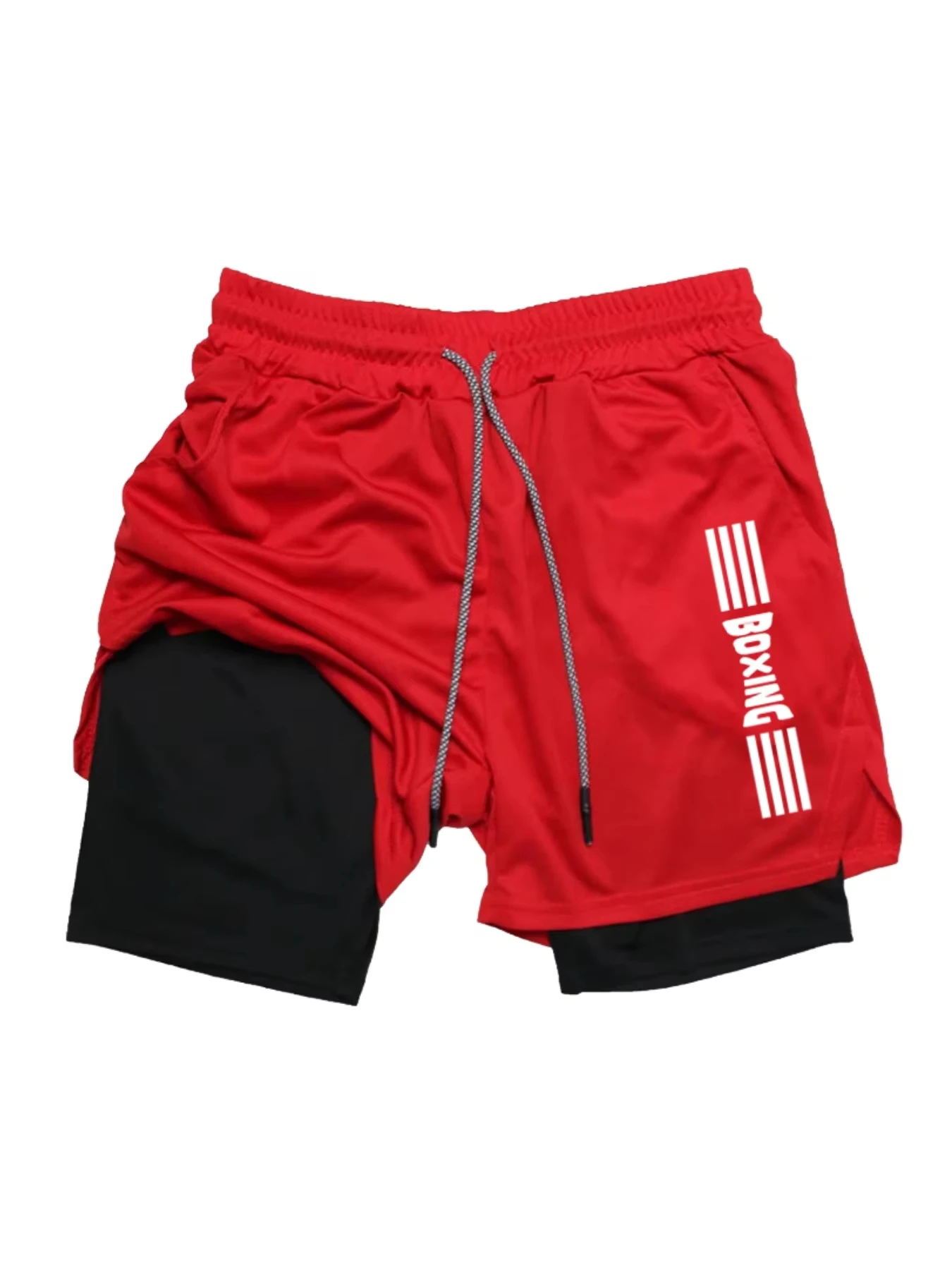 

Summer Boxing Shorts Printed 2-in-1 Sports Shorts Men's Breathing Rapid Drying Exercise Training