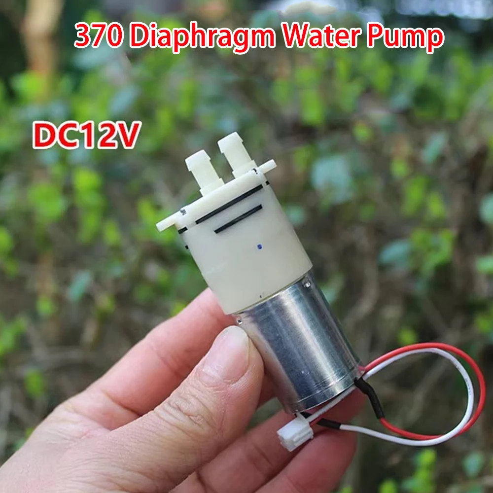 Micro 370 Water Pump DC 12V Diaphragm Self-priming Pump Carbon Brush Motor Vacuum Mini Water Pump Fish Tank Accessories