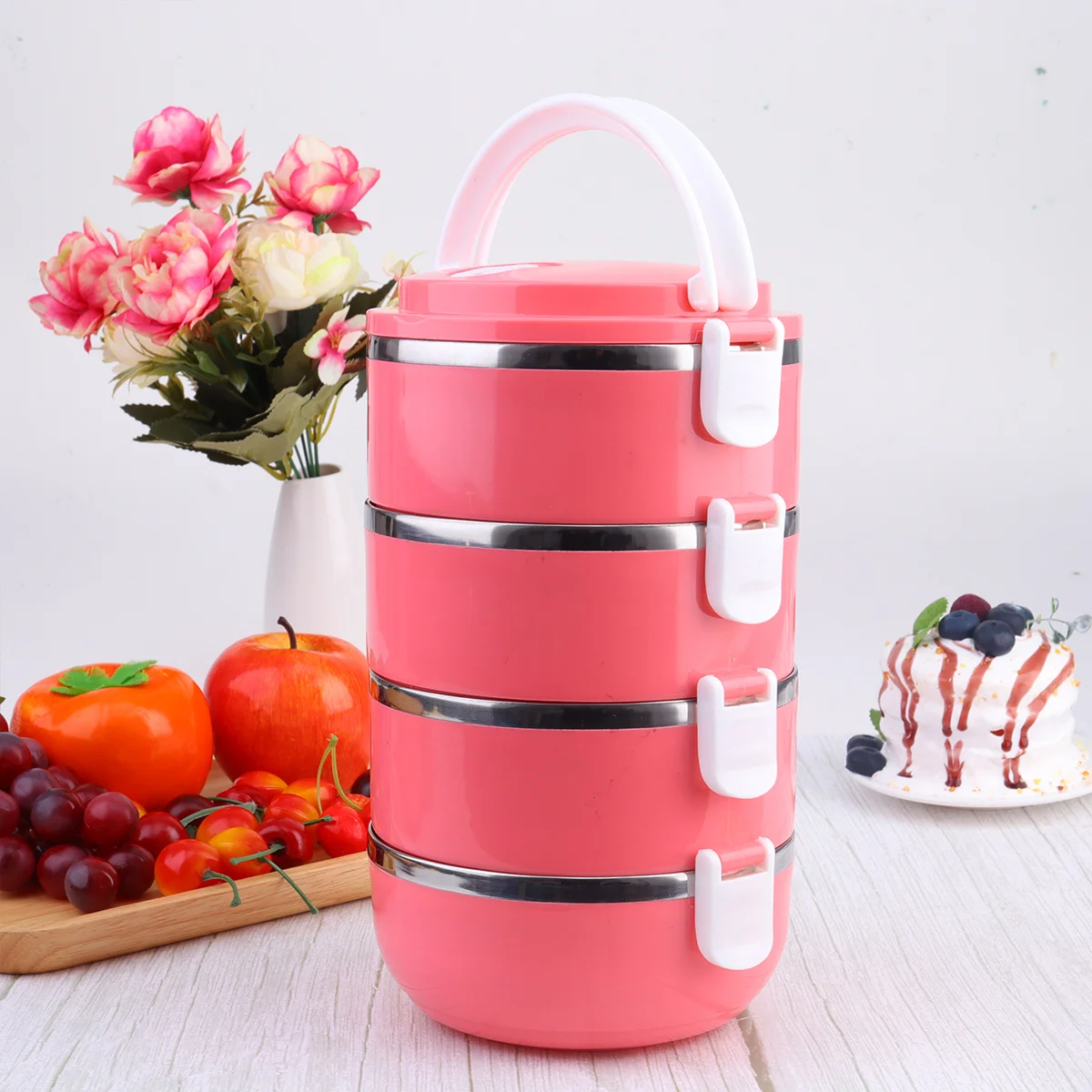 

1PC Stainless Steel Lunch Box Separate Insulated Lunch Box Color Multilayer Monolayer Lunch Box Portable Food Container for Stud