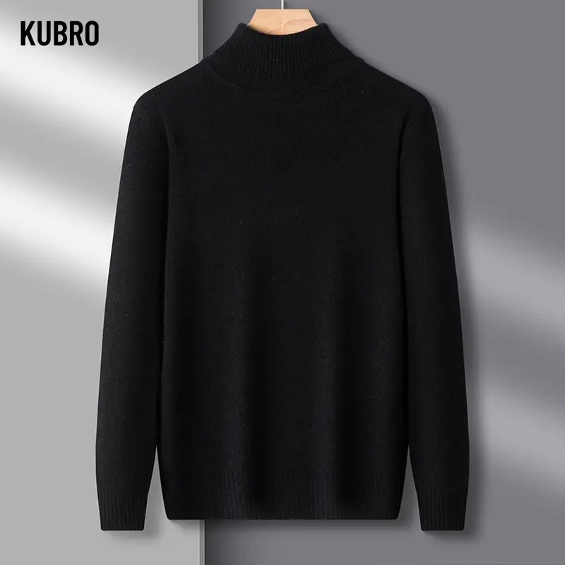 

High-quality High-neck Sweaters for Men's Business Innerwear in Autumn and Winter with Thickened Knitted Base Layers Sweater