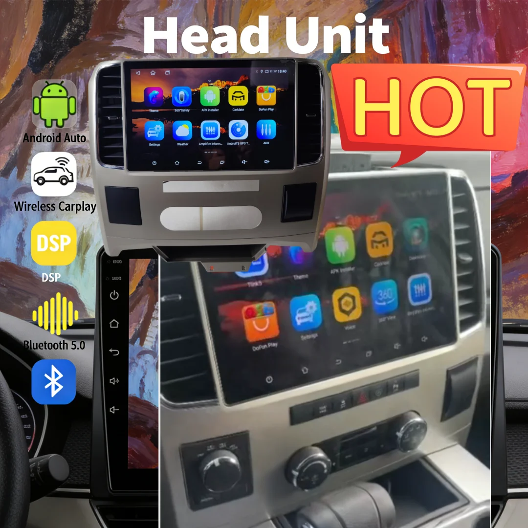 

Wireless CarPlay 13.1" For Dodge RAM 1500 2500 3500 2008 -2018 Car Multimedia Radio Android 13 GPS navigation 5G WIFI Head unit