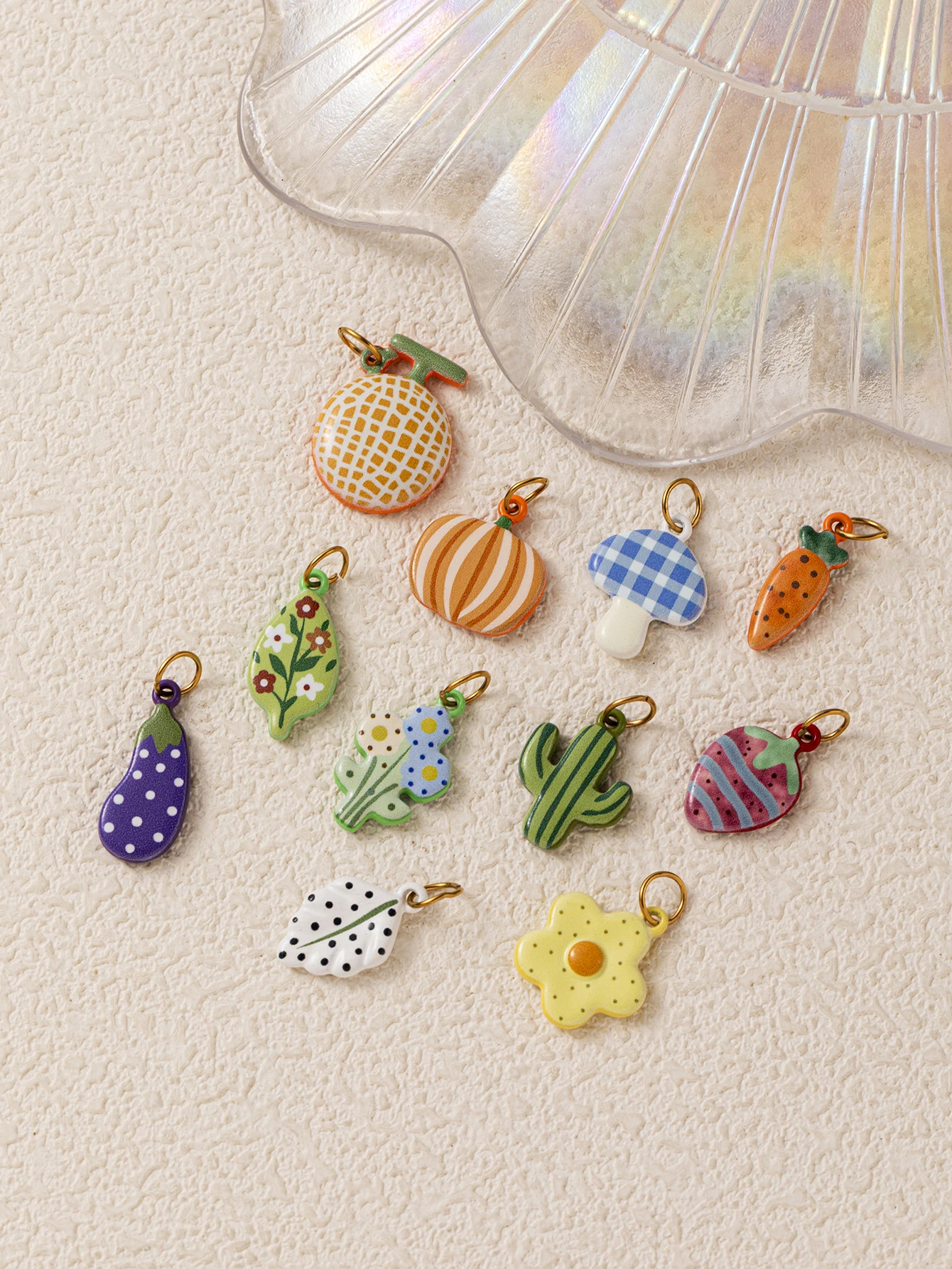 316 Edelstahl Wasserdichte Farbbeständige Einfache und Frische Beliebte Pilz-Blatt-Blumen DIY Anhänger Charms für Schmuck – Detail 2