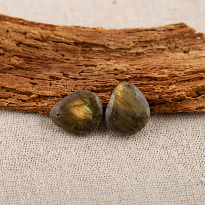 B&F Labradorite Earring Beads for Jewelry Making, Handmade Natural stones beads, Stones for jewelry Making Supplies