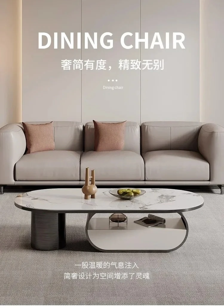 

Каменная тарелка, журнальный столик для гостиной, простой минималистичный светильник, роскошная овальная маленькая квартира