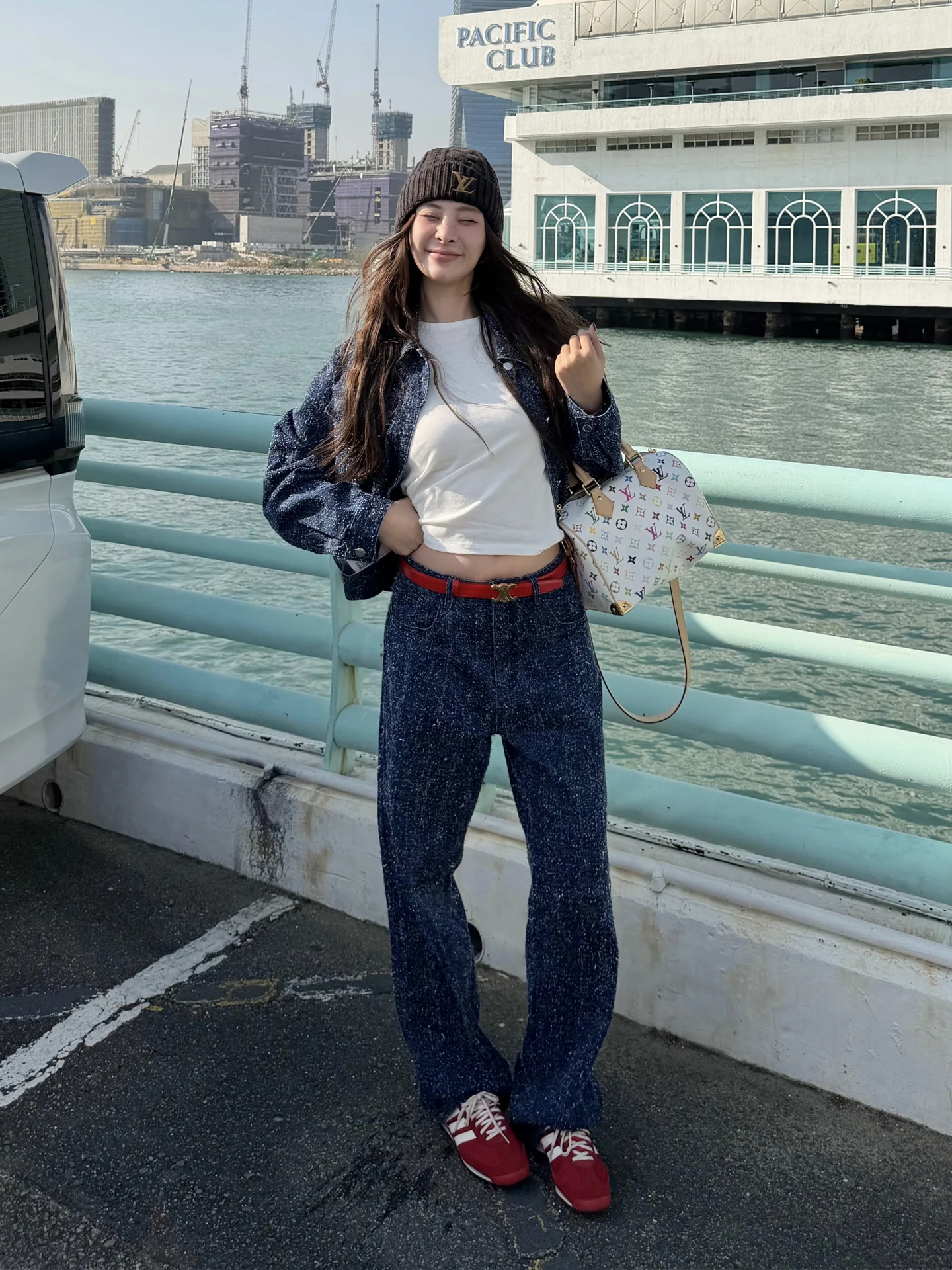 

Tingtings American Texture Denim Set Women Early Spring High Waist Straight Leg Pants Short Shirt Jacket Casual Fashion Set