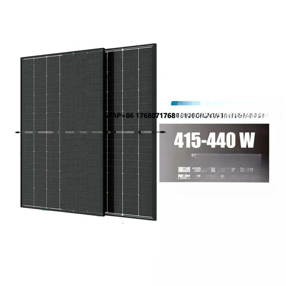 Trina Solar Panels CA Warehouse A-grade New Bifacial Solar 435W Half Cell N-type for Home Use Solar Panel