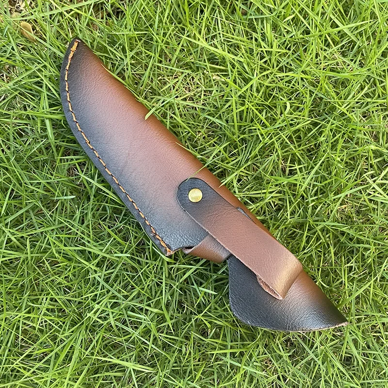 Fodero per coltello in pelle di vacchetta universale a 2 strati da 22,5 cm Porta lama fissa Custodia per coltello in pelle artigianale con fibbia per coltello da caccia