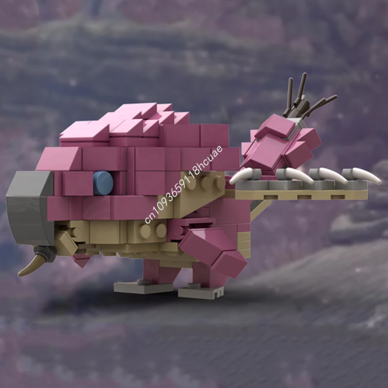 

208 шт. MOC розовый Rathian Monster Hunter Brickheadz модель строительные блоки образование детские игрушки DIY рождественские подарки