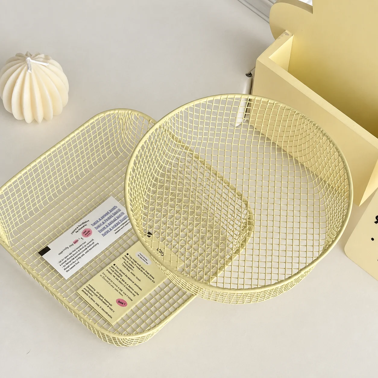 Desk Storage Organizer Iron Iron Desktop Storage Basket Mesh Storage Basket Mesh For Bedroom