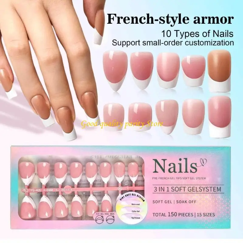 

M4YA 1 комплект однотонных накладных ногтей в стиле вестерн с ярким блеском и простотой нанесения