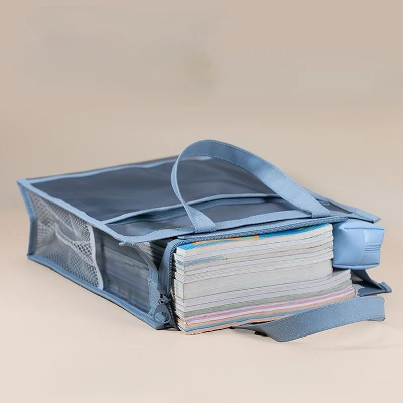 

Сетчатая учебная сумка в корейском стиле INS, простой органайзер для папок с файлами и ручками, большая вместительная сумка для экзамена, принадлежности для студентов