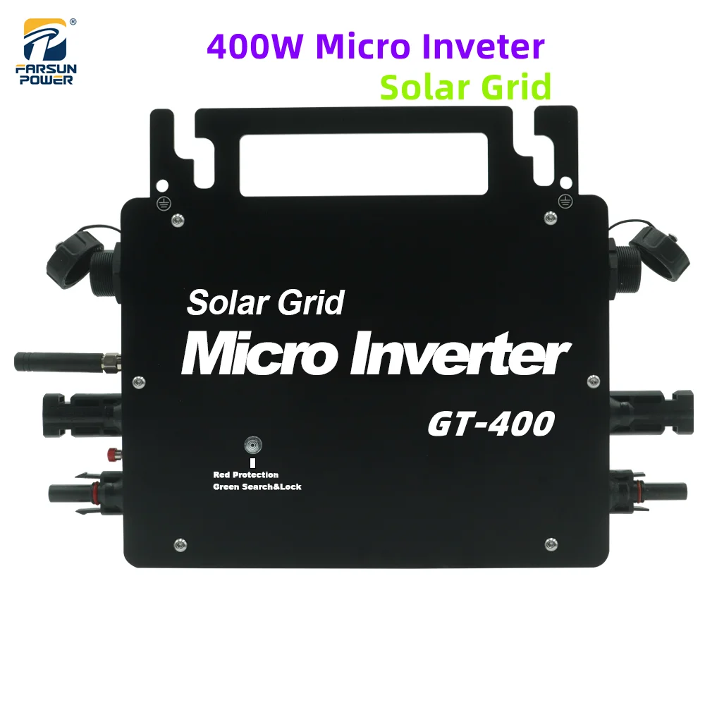 

400W Solar Inverter MPPT WiFi DC18-50v To AC 110v/230v On Grid 50/60Hz GT-400 Waterproof Converter Inverters For Solar Panel