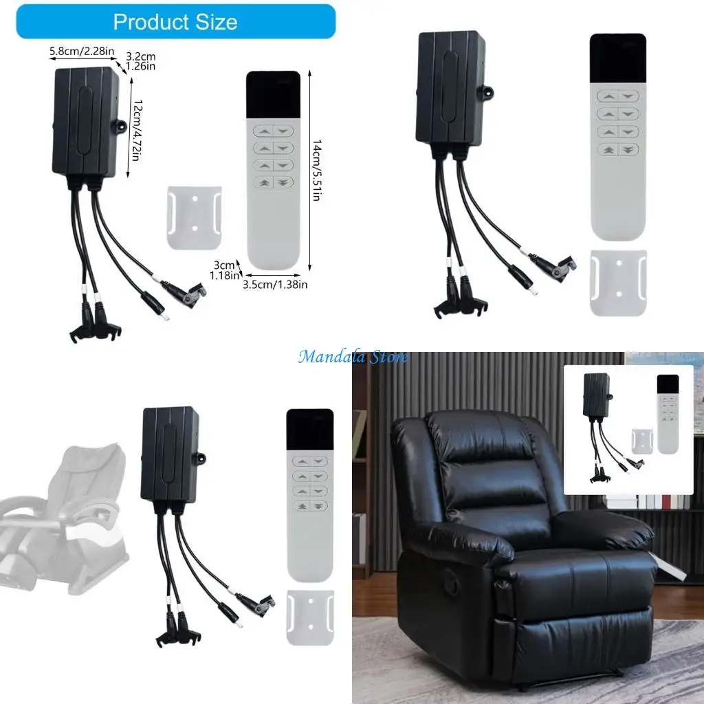 U2JC Motorized Recliner Controllers 2.4G Cordless  Hand Remote for Furniture Adjustment