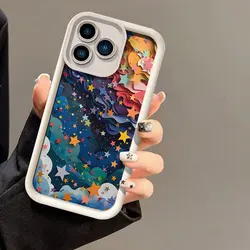 New Creative Colorful Stars Case For OPPO Realme 12 11 5 7I 8I GT 3 6 NEO 5 Master Pro Plus Shockproof Silicone Soft Phone Cover
