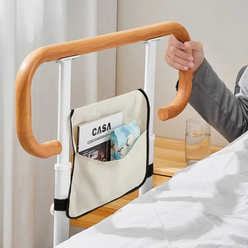 Bedside Armrest Elderly Bed Safety Guard, Anti-fall Wood Grain Power Railings Guardrail Bed , Elderly Care Products Get Up Aids
