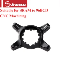 KEOS Urltralight Claw Disk for 3-Pin Crank Aluminum Alloy Disk Adapter 4 Holes  To 96 BCD for MTB Road Bike Disk M4100  M5100