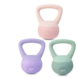 Fitness Soft kettlebell Women's home mute anti-colander kettlebell Thin arm hip squats strength training lifting pot dumbbell