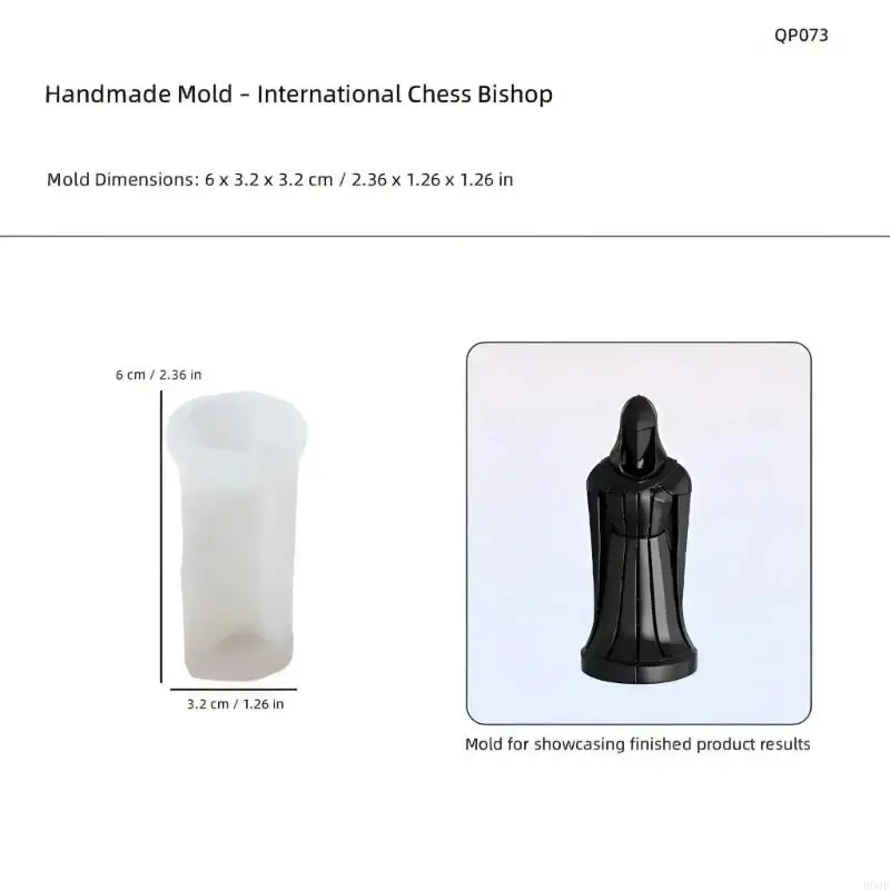 3D-Schachformen für handgefertigte, lebensmittelechte Silikonkonstruktion, perfekt für Kerzenherstellung, Schokoladen- und B03E – Detail 8