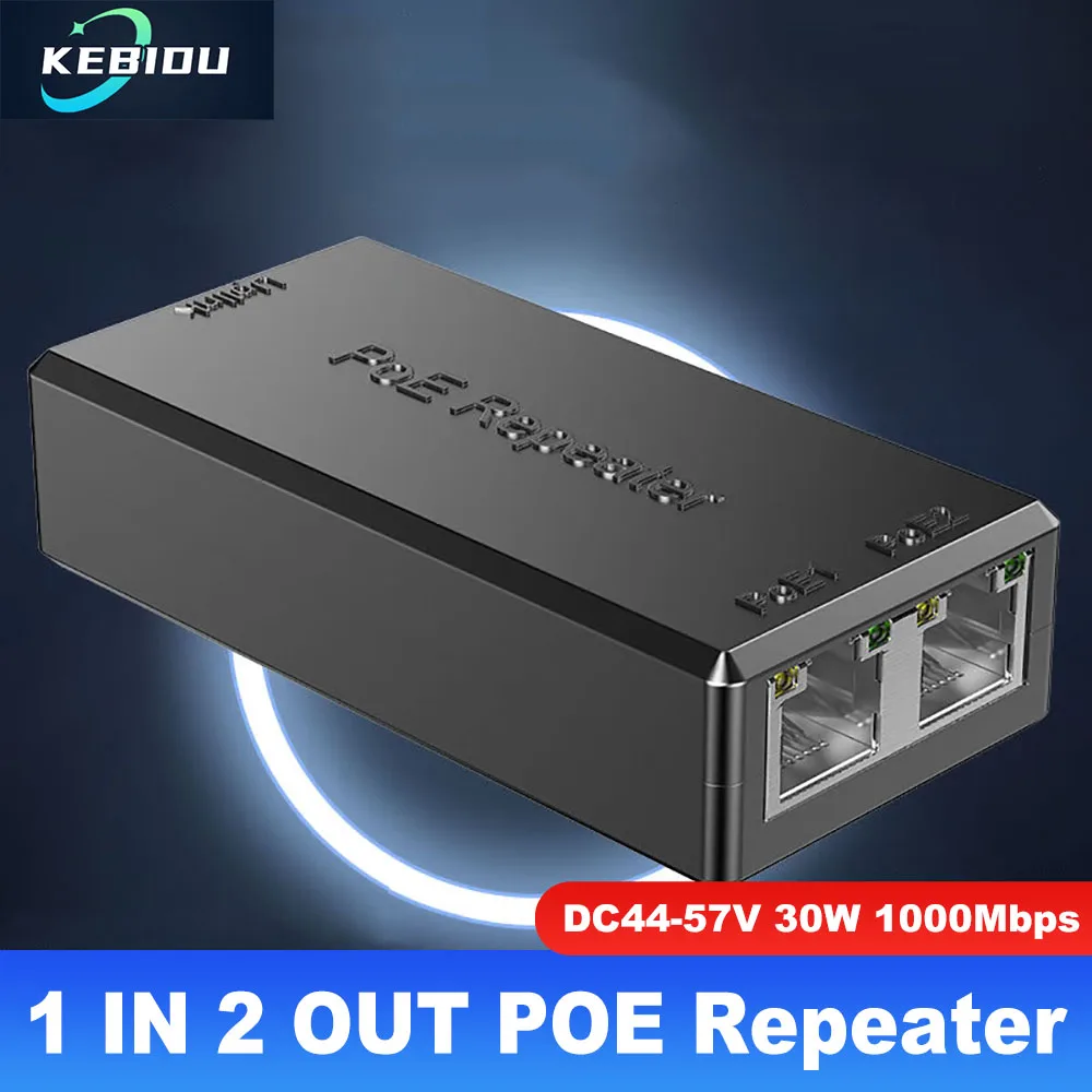 

2 Port POE Extender 100/1000Mbps with IEEE 802.3af Standard for IP Camera AP IP VOICE Network Switch POE Repeater for POE range