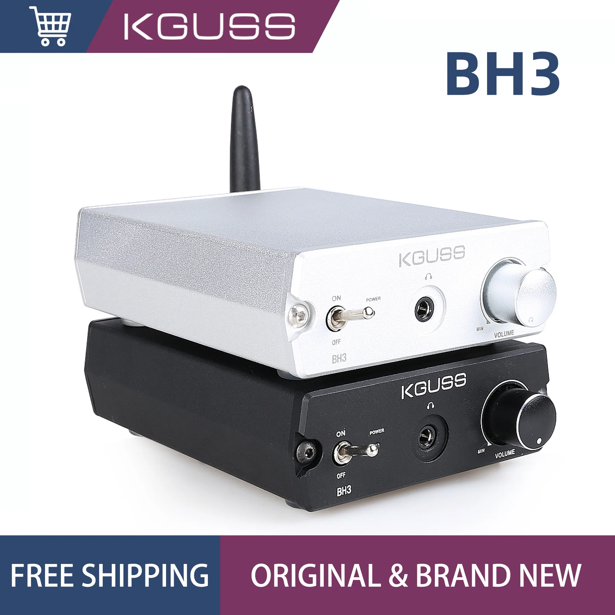 KGUSS BH3 CSR8675 Ricevitore audio Bluetooth 5.0 HIFI ES9038Q2M Decodifica senza perdita DAC Amplificatore per cuffie Bluetooth LDAC APTX-HD