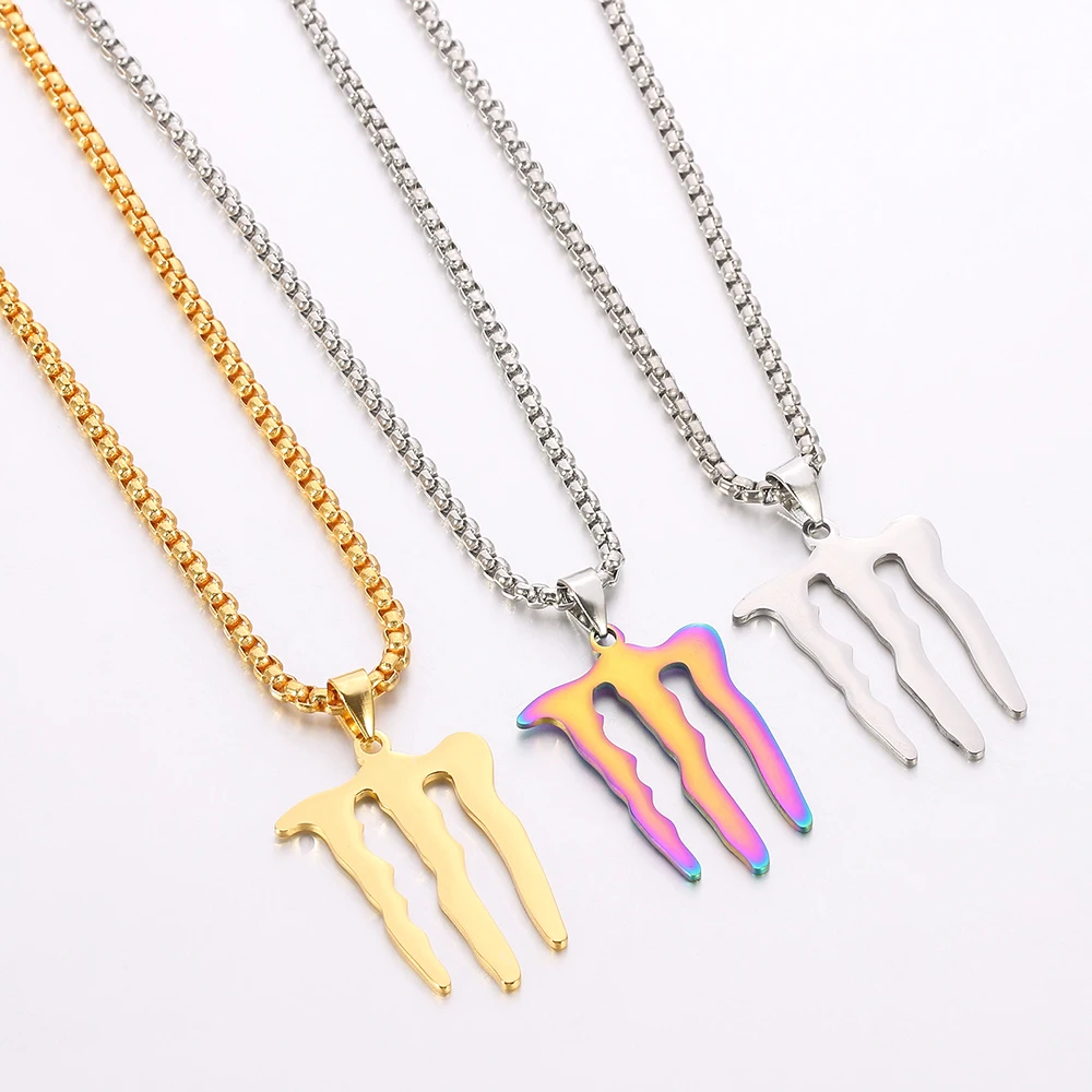 Hip-Hop Style Demon Claw Necklace Titanium Steel Pendant Unique Fashion Accessory for Parties Gift for Women And Men gallery 2
