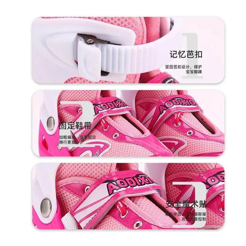 

Спортивные коньки на открытом воздухе, роликовые регулируемые детские коньки для детей, мальчиков и девочек, колеса с подсветкой, роликовые коньки, обувь