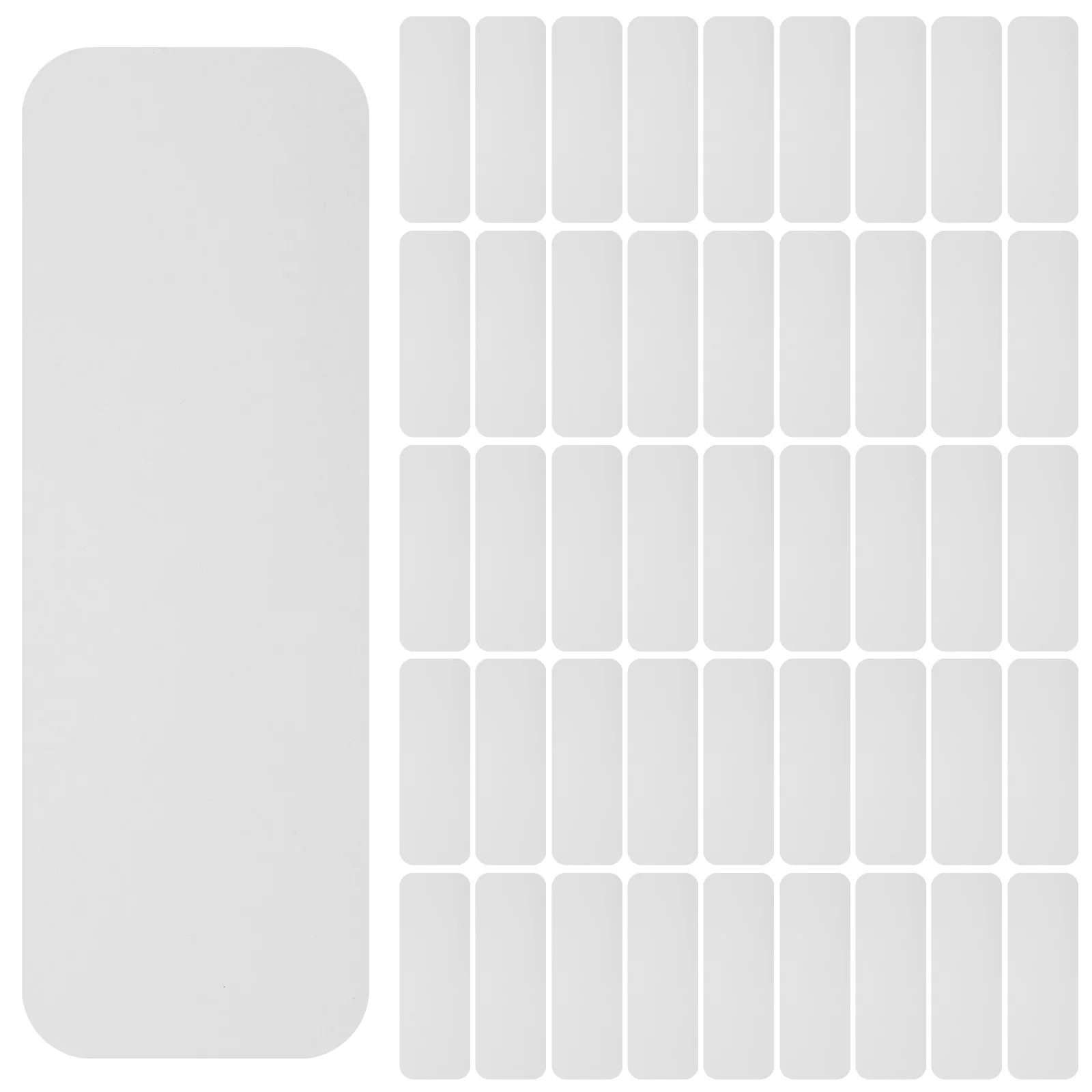 54 Pcs Magnetic Refrigerator Labels Blank Dry Erase Name Tape White Board Sticky Notes Tags Reusable Magnets for Classroom