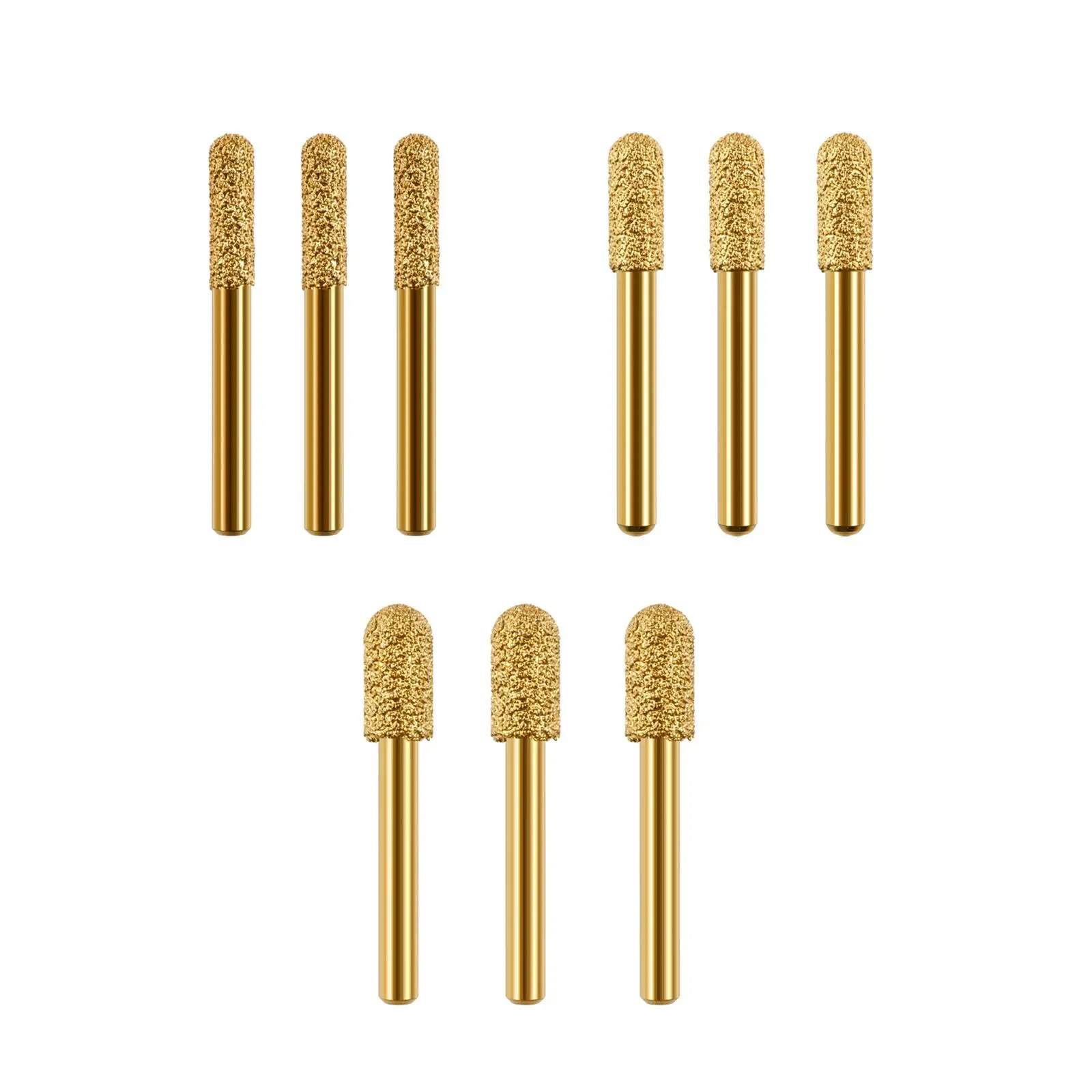 3Pcs Grinding Wheels Bit Grinding Mounted Point,Round Grinding Head Diamond Grinding Burr Drill Bit for Stone Polishing