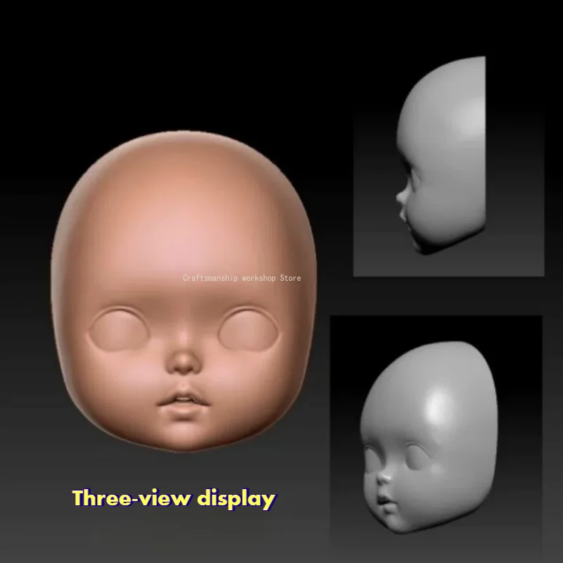 Doll Q Version Face Model Ultra-light Clay Purely Handmade Production Silicone Face Model Mold DIY Ceramic Art Production Tools