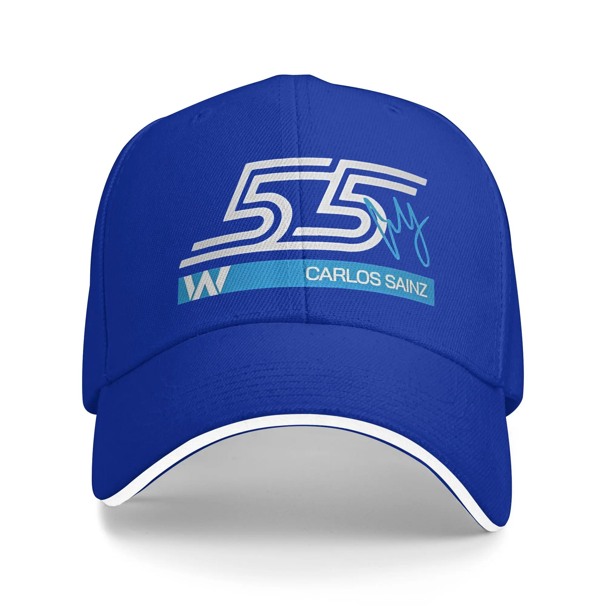 Williams Racing Team Baseball Caps Fashion Carlos Sainz F1 Sandwich Caps for Men Women Adjustable Sun Hat Sport