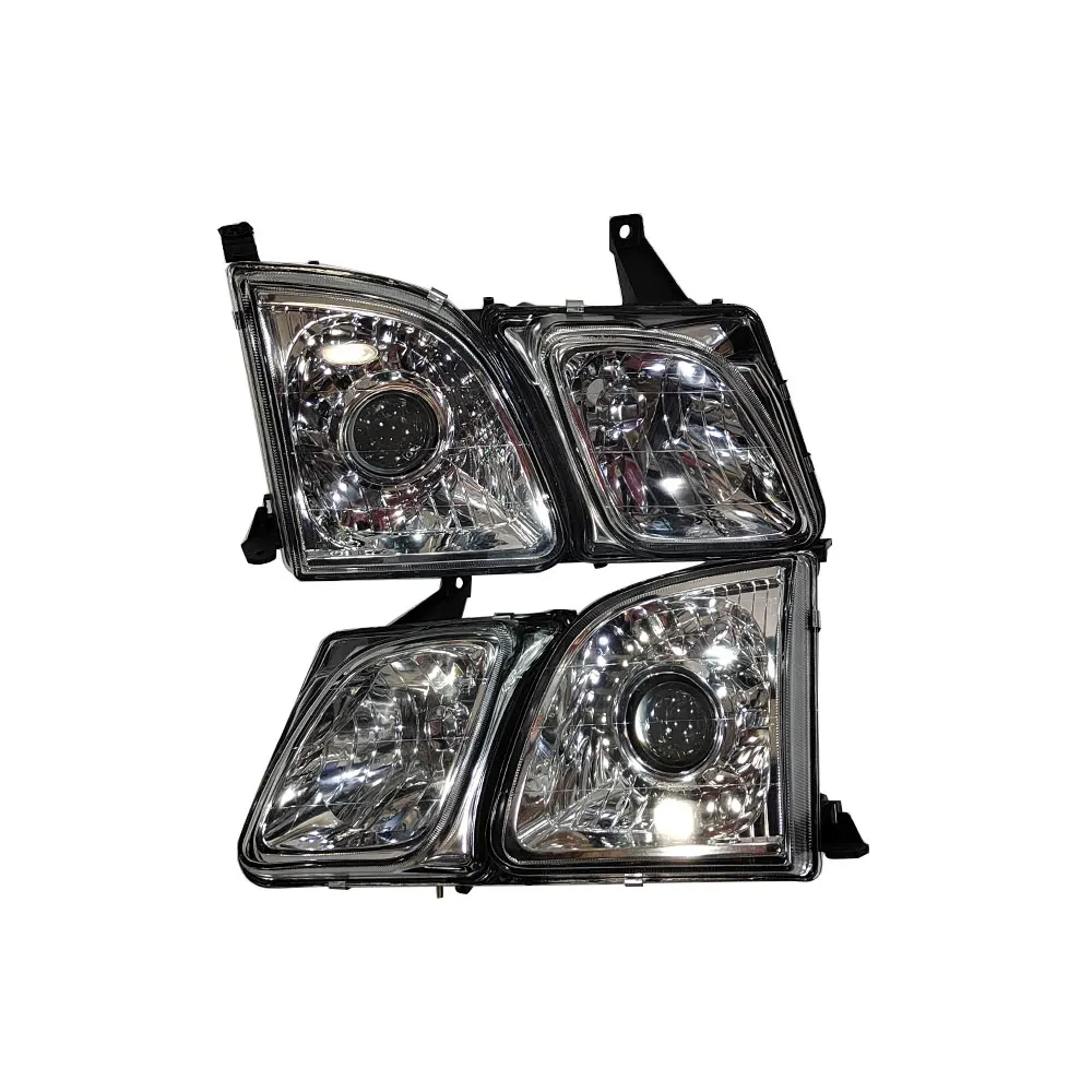 A Pair Car Headlight For Lexus LX470 UZJ100 2UZFE 1998 1999 2000 Headlights Bottom With Lens