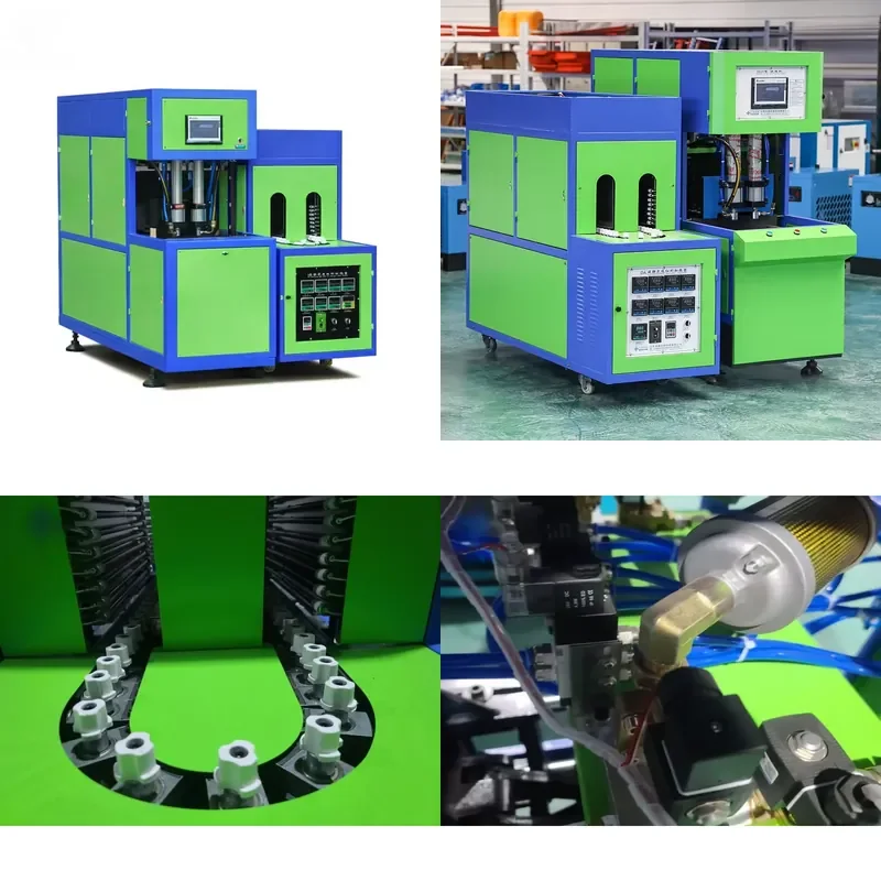 New Semi Automatic Blow Molding Machine 2 Cavity for PET Oil Bottle Water Bottle Cosmetic Plastic Bottle Production