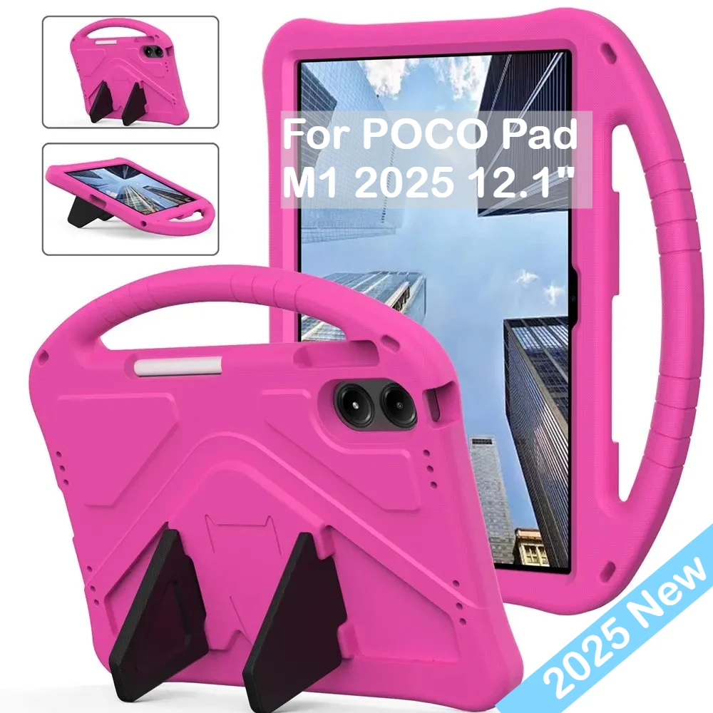 EVA Shockproof Kids Safety Tablet Cover for Xiaomi Poco Pad M1 X1 Redmi Pad 2 Pro 2025 MI 8 Pro 11.2 11 12.1 Durable Stand Cover