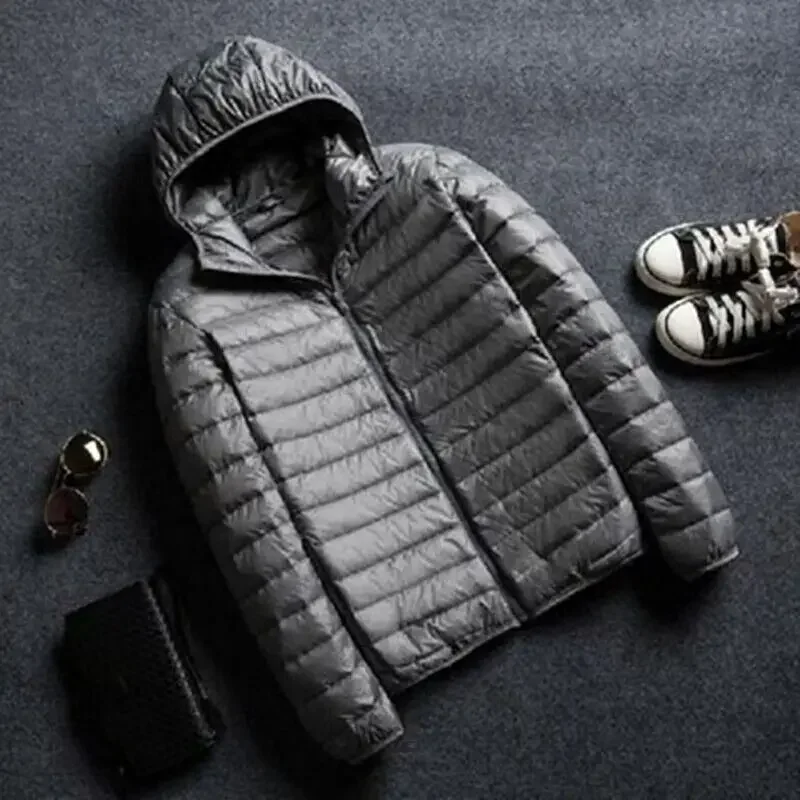 New Men Autumn Winter Down Duck Jacket Casual Stand Collar Ultra Light Parka Coat Portable Outwear Waterproof Outwear Coats RFRE