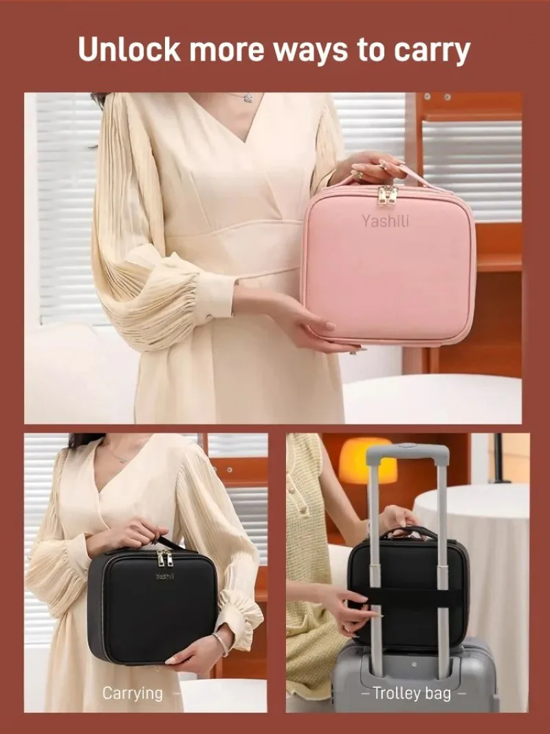 

Fashion Travel Cosmetic Case With Led Light With Mirror Cosmetic Organizer Fashion Cosmetic Bag