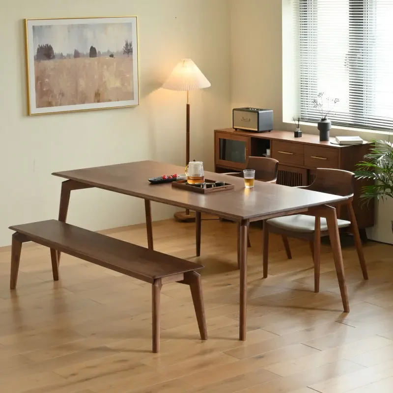 

Hot Selling Solid Wood Dining Coffee Table Small Family Customizable Size Dining Table Nordic Household Dining Table and Chair