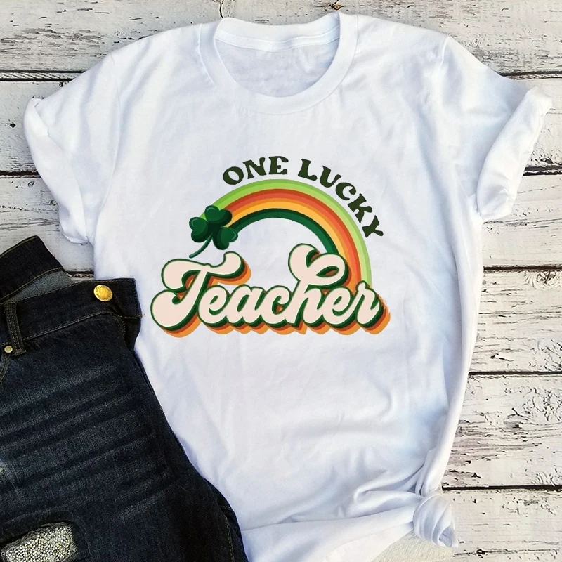 

Retro Lucky Teacher Shirt St. Patrick's Rainbow Tee Funny St Patrick's Day Shirt Shamrock Shirt St. Patrick's Day Teacher Tops L