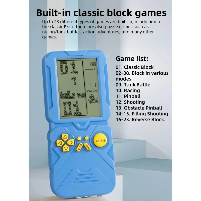 Consola portátil retro clásica multicolor para niños y adultos - imagen 3