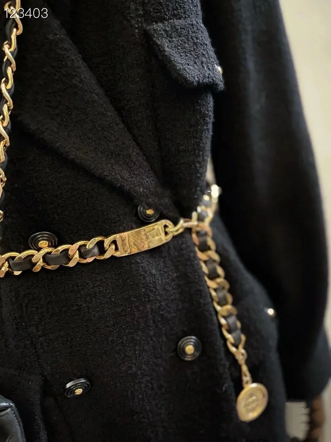 High quality exquisite medieval black  waist chain