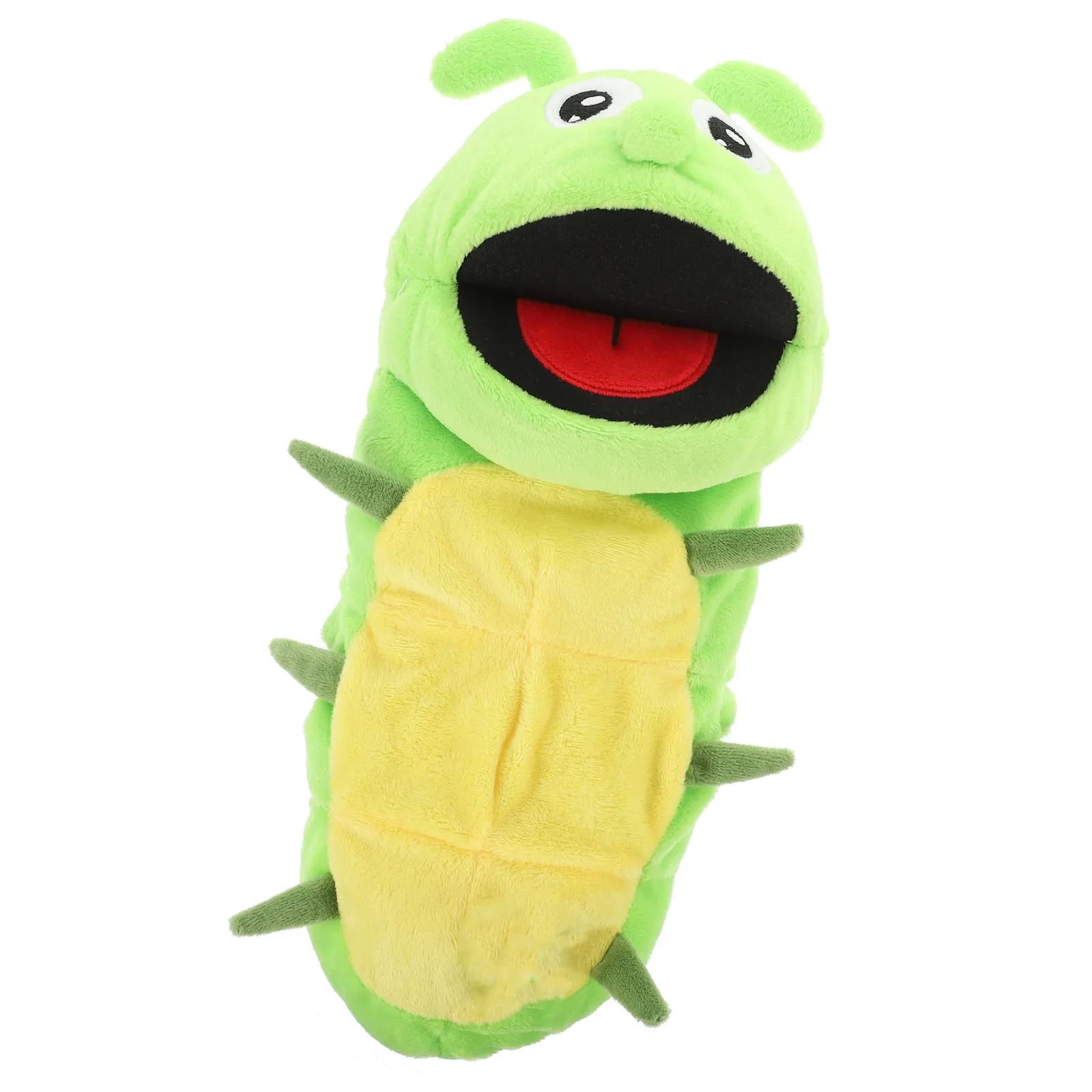 

Cute Caterpillar Hand Puppet Smooth Stuffed Interactive Puppet Show Performance Prop for Kids Early Learning Role Play