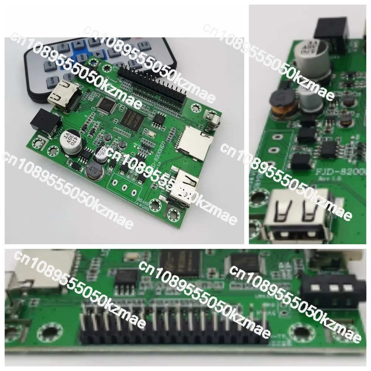 Single chip serial control video playback board, lossless 1080P high definition decoding MP5 FJD-8200HD7