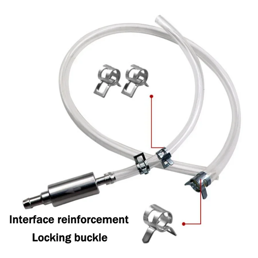 Motorcycle Brake Bleeder Kit, Manual Fluid Extractor Pump, One-Way Check Valve Hydraulic Brake Clutch Bleeding Tool, with Alumin view 4