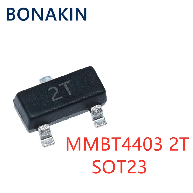 MMBT4403LT1G 100ชิ้น/ล็อต MMBT4403 2T MMBT4403LT1 SOT23ทรานซิสเตอร์40V SOT-23 PNP SMD ใหม่และดั้งเดิม