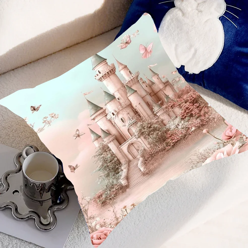 

Наволочка Castlees, наволочка для квадратной комнаты, диван с для домашнего использования, плюшевый милый чехол для подушки