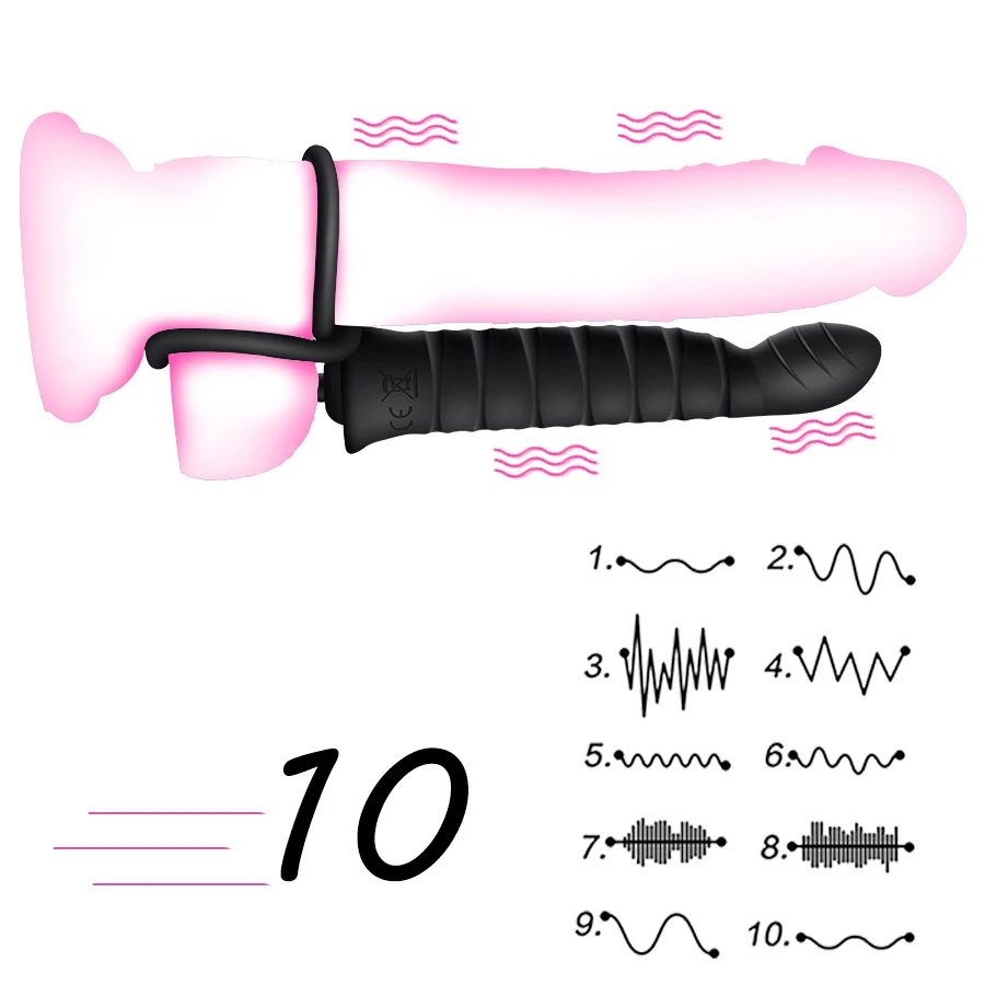 Vibrador Dupla Penetração para Casais, Strapon Dildo, Brinquedos Sexuais para Mulheres e Homens