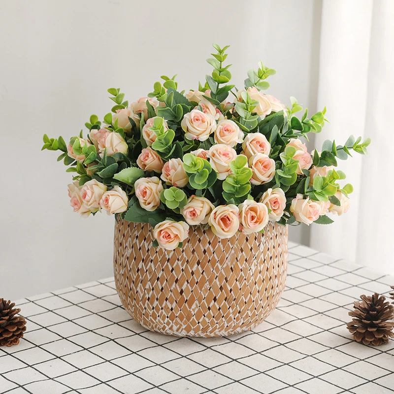 Artificial Flowers Silk Roses for Wedding Bridal Bouquet Home Festive Party Christmas Decoration wedding Diy gift Box Hot sales