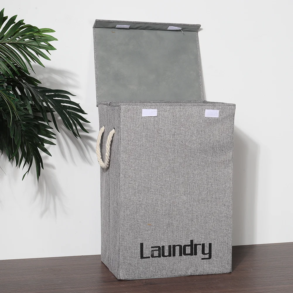 Foldable Laundry Basket Clothes Storage Bin with Rope Handle